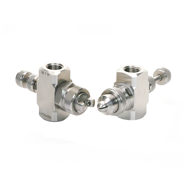 Adjustable External Mix Flat Fan Spray Atomizing Nozzle